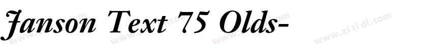 Janson Text 75 Olds字体转换